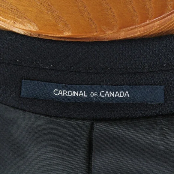 Cardinal of Canada NWT 100% Wool Sport Coat Size 43L US In Solid Navy Blue